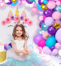 Load image into Gallery viewer, Unicorn Balloon Garland Kit | 120 Pack | Premium Unicorn Party Decoration | 14 Different Balloon Colors with 36" Unicorn Foil Balloon