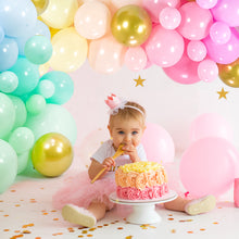 Load image into Gallery viewer, Pastel Balloon Garland Kit | 120 Pack | 8 Rainbow Colors, Chrome Gold Balloons