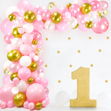 Load image into Gallery viewer, Pink Balloon Garland Kit | 120 Pack | Pink, Chrome Gold, White Balloons