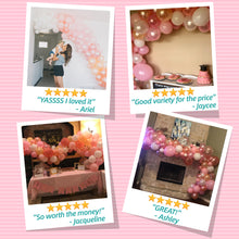 Load image into Gallery viewer, Pink Balloon Garland Kit | 120 Pack | Pink, Chrome Gold, White Balloons