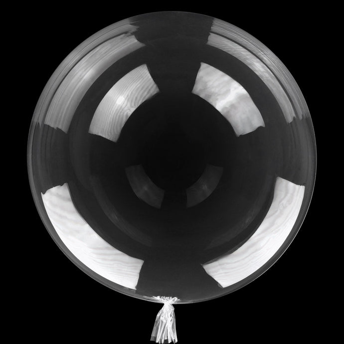 Bloonsy 24 Inch Clear Bobo Balloons (Pack of 25) - Extra-Wide Neck, Balloons For Balloon Stuffing Machine