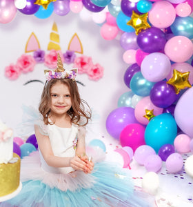Unicorn Balloon Garland Kit | 120 Pack | Premium Unicorn Party Decoration | 14 Different Balloon Colors with 36" Unicorn Foil Balloon