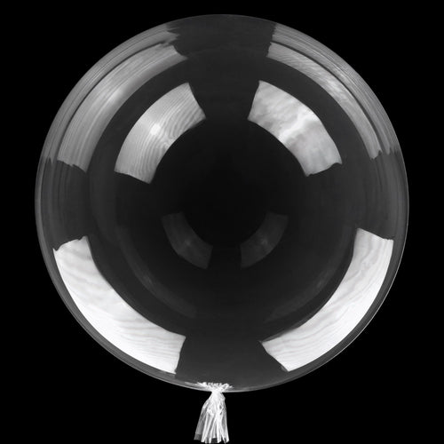 Bloonsy 24 Inch Clear Bobo Balloons (Pack of 10) - Extra-Wide Neck, Balloons For Balloon Stuffing Machine