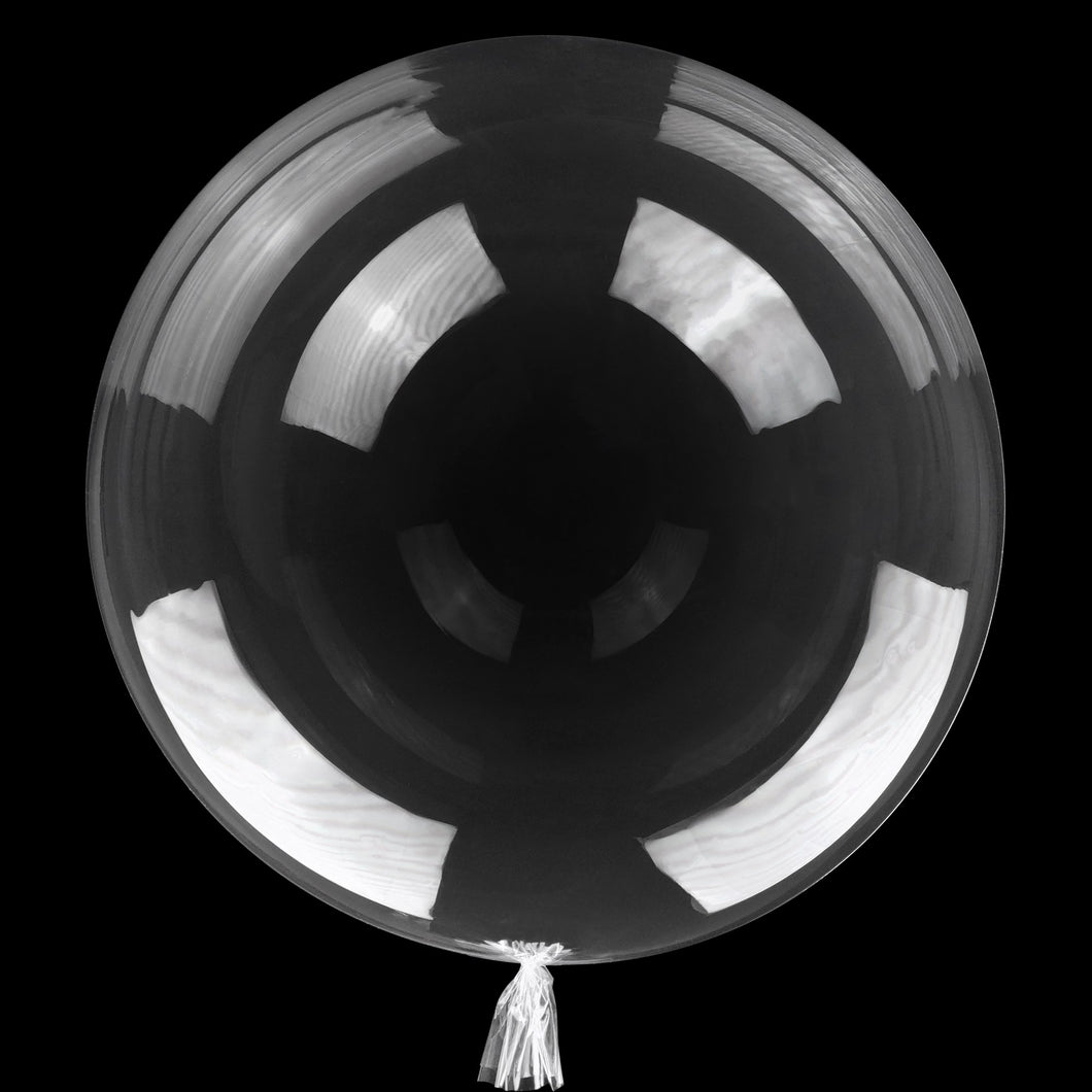 Bloonsy 24 Inch Clear Bobo Balloons (Pack of 10) - Extra-Wide Neck, Balloons For Balloon Stuffing Machine